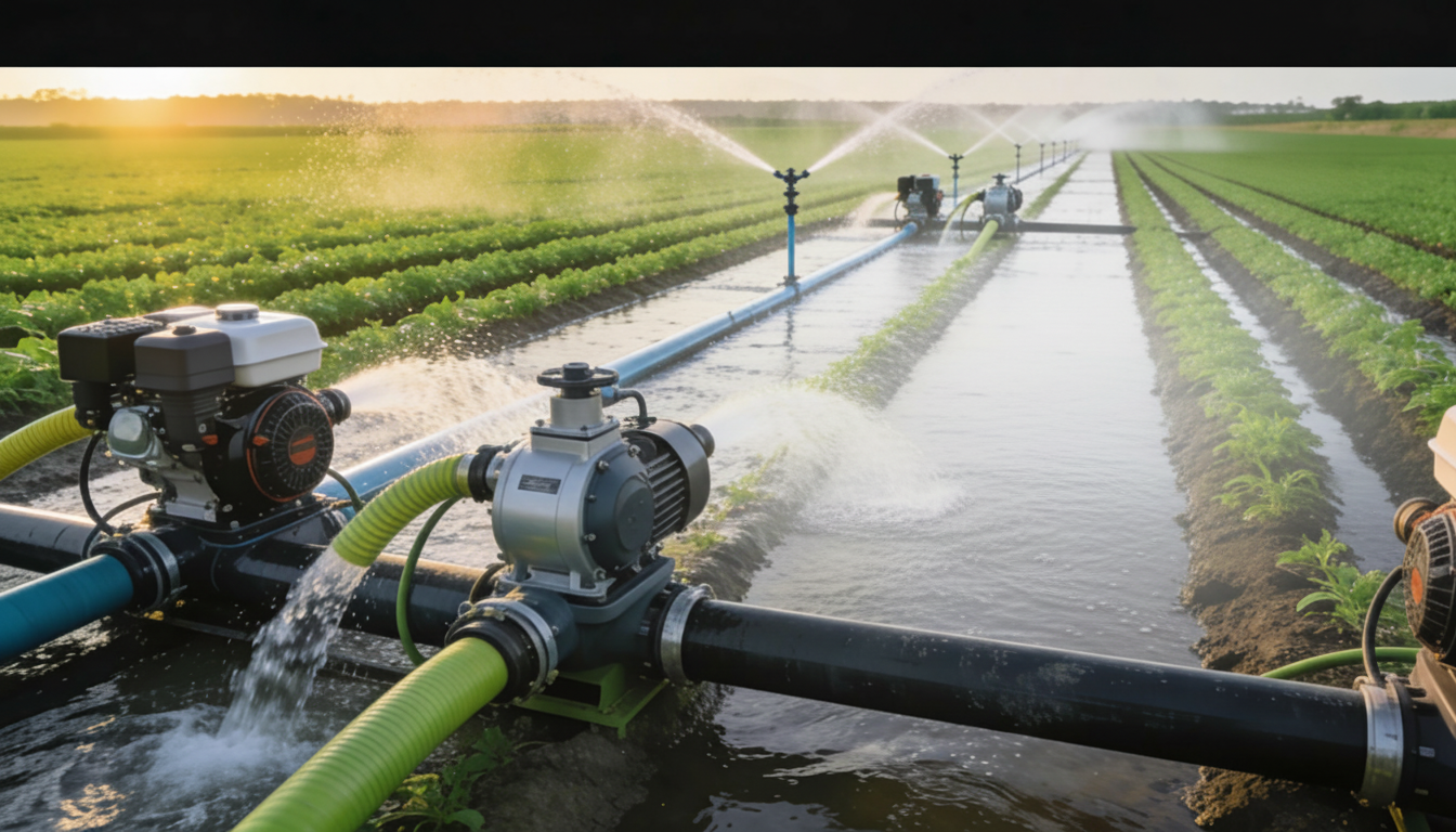 Bombas de riego en acción